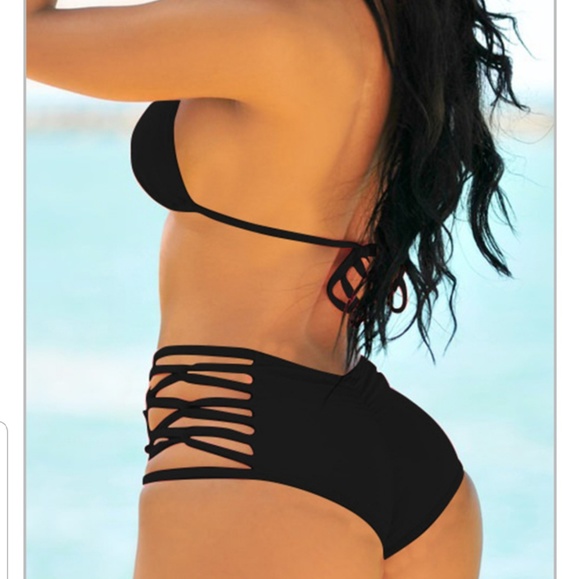 2 Piece Black Bathing Suit - Picture 2 of 2